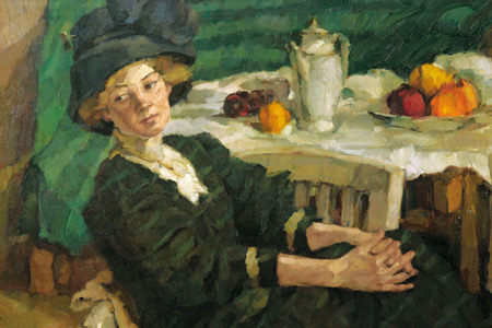 Gemälde "Frühstückstisch", Walther Püttner, um 1910