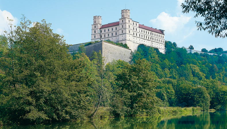 Willibaldsburg Castle, view from the river Altmühl