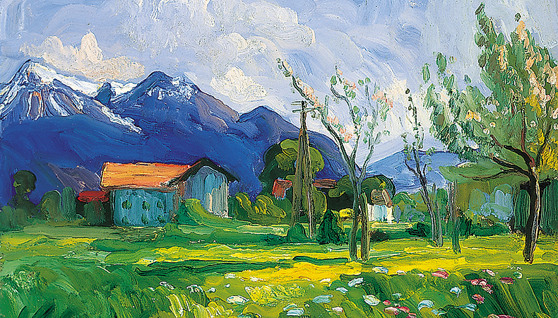 Painting 'Frühling (Spring)', Julius Exter