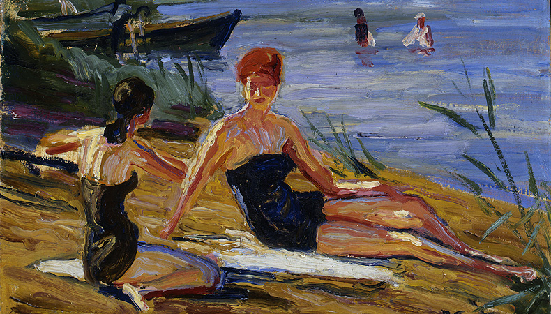 Painting 'Bathing women with boat'