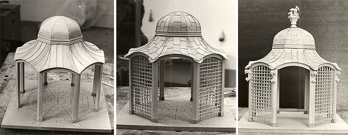 Bild: Modell eines Gartenpavillions