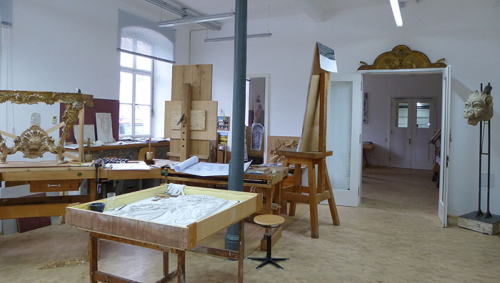 Bildhauerwerkstatt, Foto: Bayerische Schlösserverwaltung Bild: Bildhauerwerkstatt