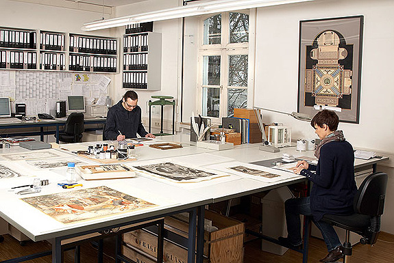 Picture: Workshop for the restoration of graphics