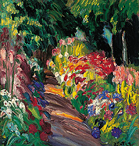 Bild: Gemälde "Blumenweg", Julius Exter, 1925/30