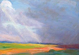 Picture: Painting "Approaching thunderstorm", Julius Exter, 1920s