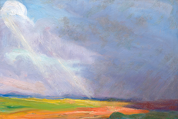 Bild: Gemälde "Heranziehendes Gewitter", Julius Exter, 1920er Jahre
