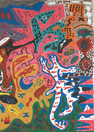 Gemälde 'Young Generation', A.R. Penck