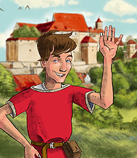 Bild: Eitelfriedrich II. aus der Vorburg-App der Cadolzburg