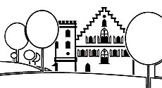externer Link zur Malvorlage "Schloss Rosenau" (PDF)