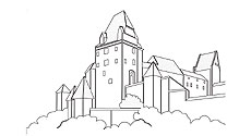 externer Link zur Malvorlage "Burg Trausnitz, Landshut" (PDF)